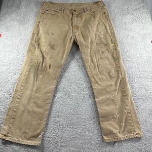 Vintage Dickies Work Pants Mens 40x30 Relaxed Straight Canvas Utility Distressed
